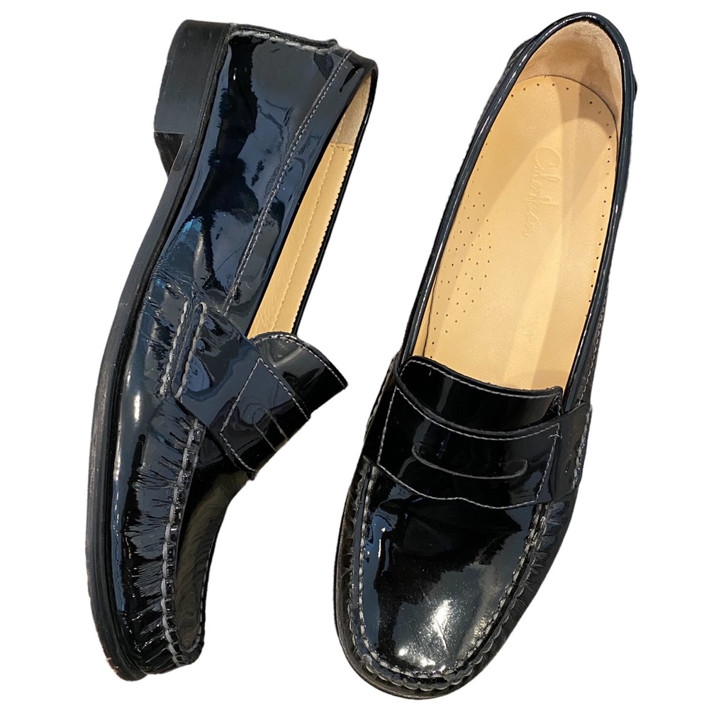 Cole Haan Ryann Black Patent Leather Penny Loafers 8.5